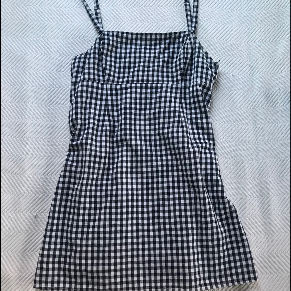 gingham mini dress